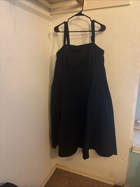 Torrid Black Midi Denim Sleeveless A-Line Dress